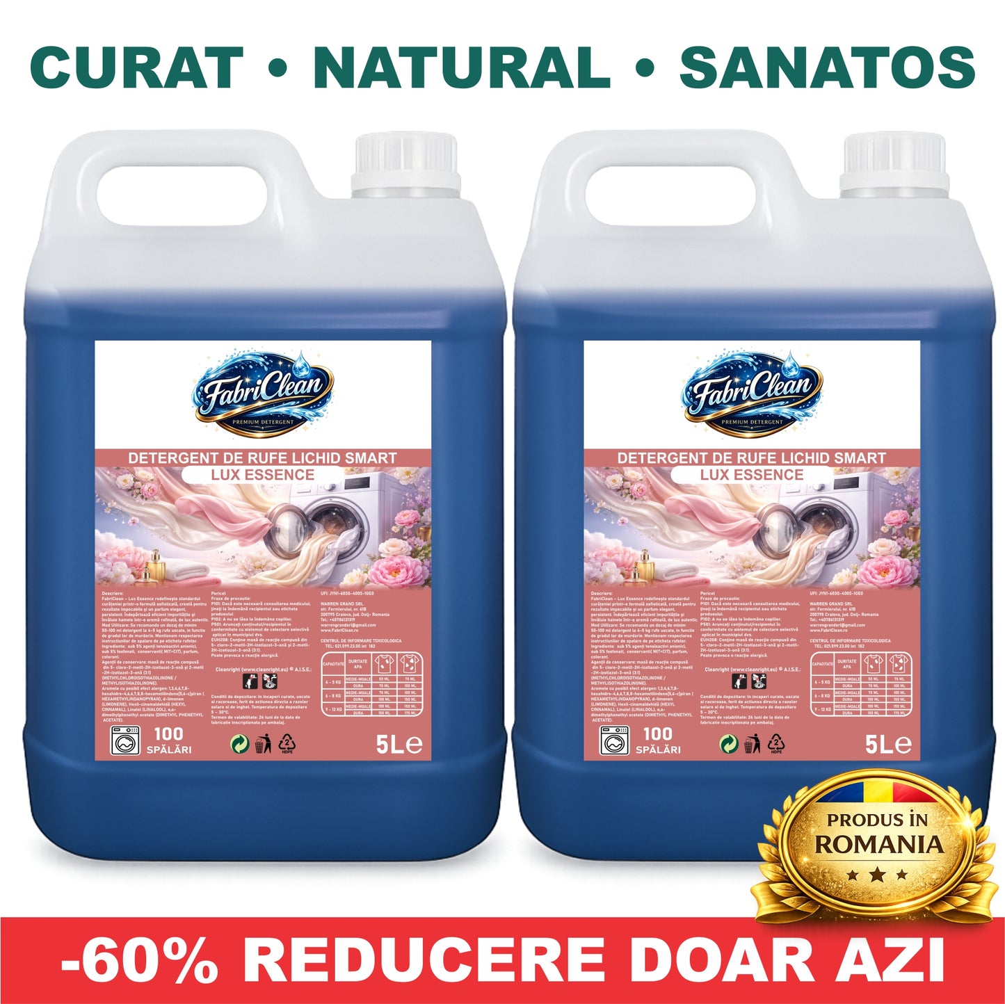 2x5L Detergent de Rufe Lichid SMART Lux Essence