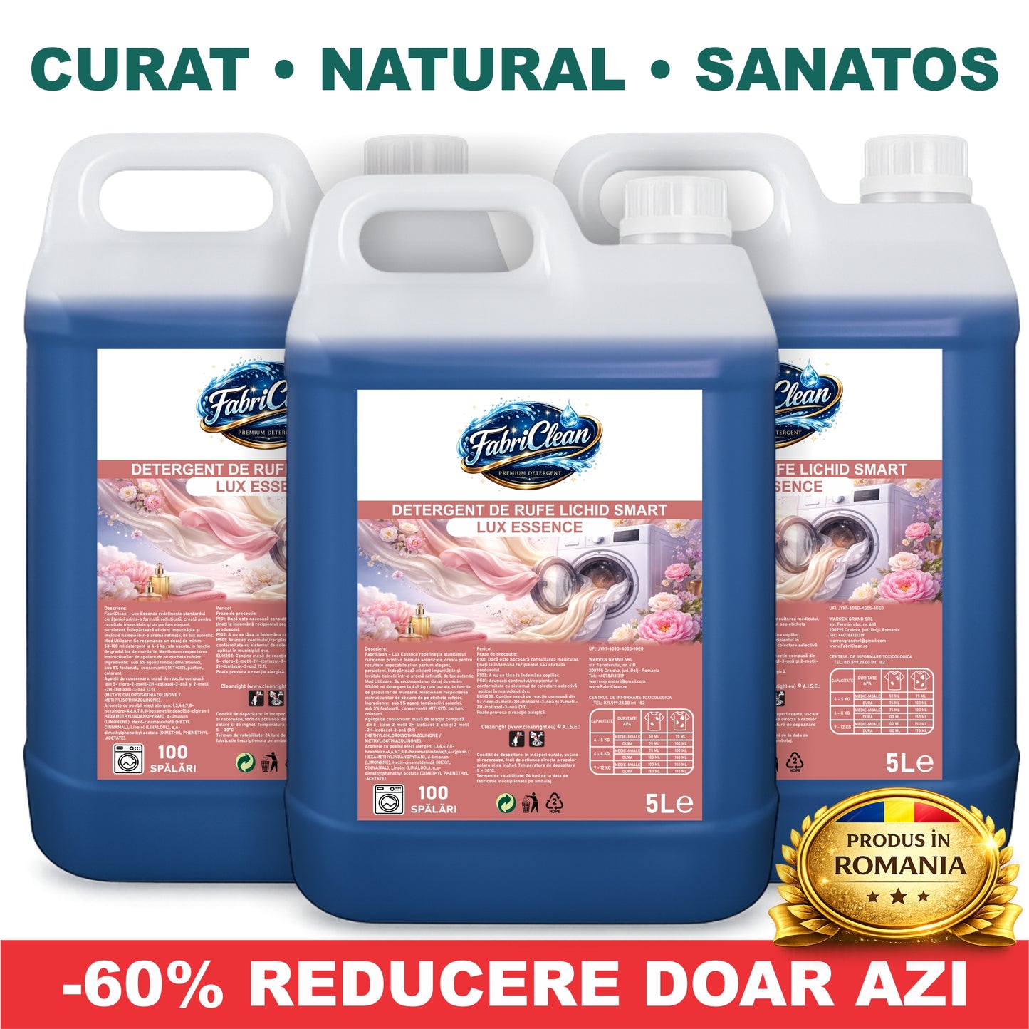 3x5L Detergent de Rufe Lichid SMART Lux Essence