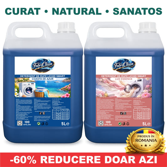 2x5L Detergent de Rufe Lichid SMART Coasta de Azur + Lux Essence