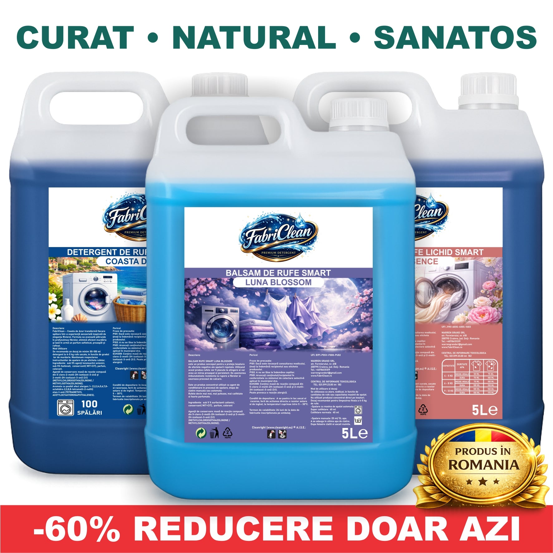 3x5L Set ULTRA COMPLET Detergent + Balsam – FabriClean