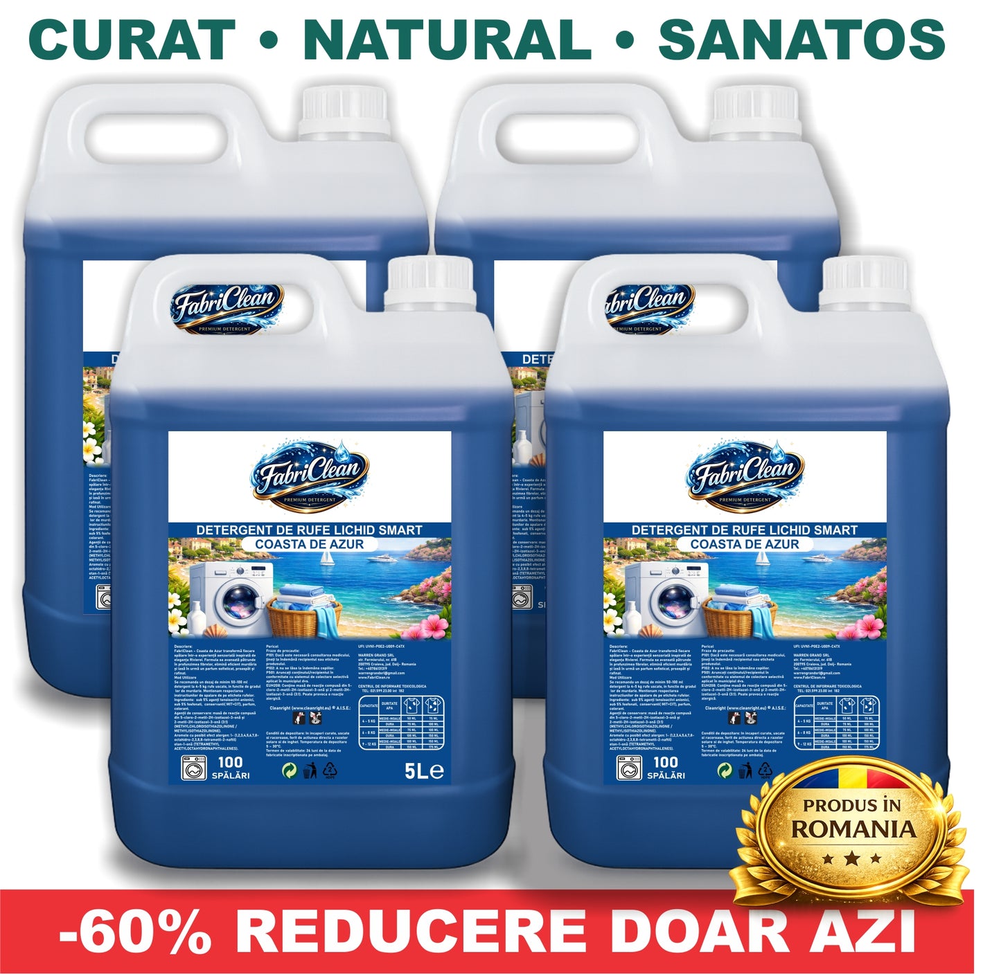 4x5L Detergent de Rufe Lichid SMART Coasta de Azur