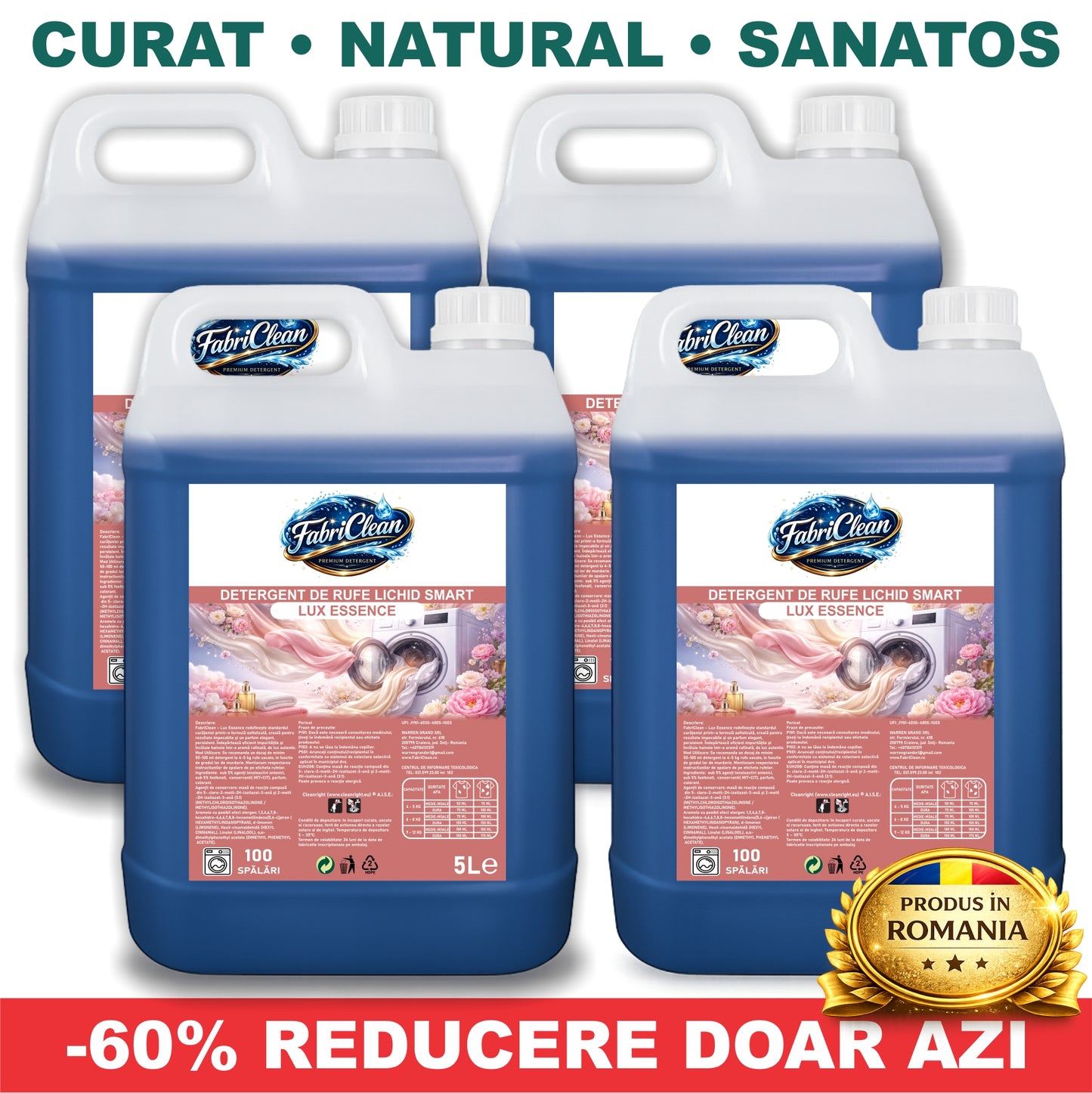 4x5L Detergent de Rufe Lichid SMART Lux Essence.